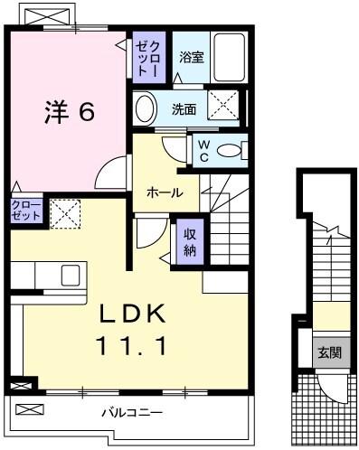 ヴィラ グリチーネI 間取り図画像