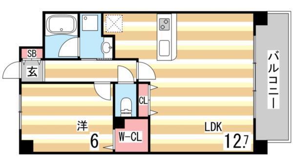パルテール甲南山手 間取り図画像