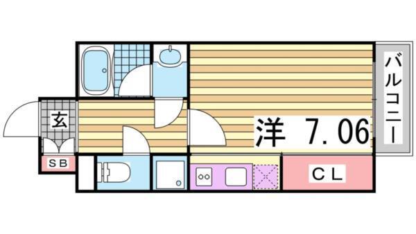 アーバングリーン神戸元町（308） 間取り図画像