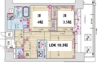 プレサンス神戸長田マリエント 間取り図画像