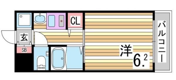 エステムコート神戸ハーバーランド前IIIコスタリティ 間取り図画像