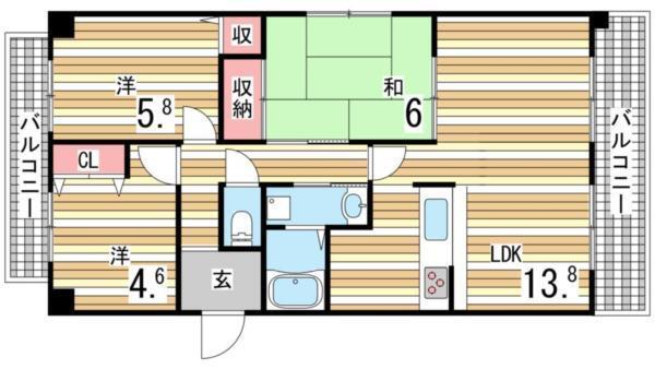 アーバネックス芦屋業平 間取り図画像