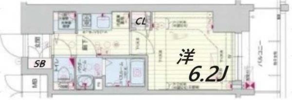 プレサンスジェネ新神戸ステーションフロント 間取り図画像