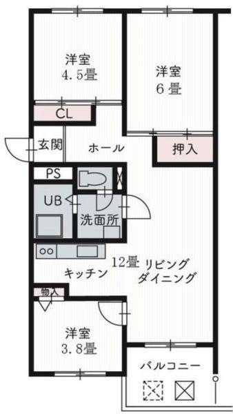 芦屋浜高層（若葉）2号棟 間取り図画像
