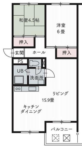 芦屋浜高層（若葉） 2号棟 間取り図画像
