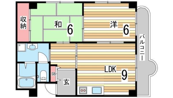 ハイネス山下 間取り図画像