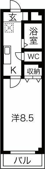 シャンブル甲東園 間取り図画像