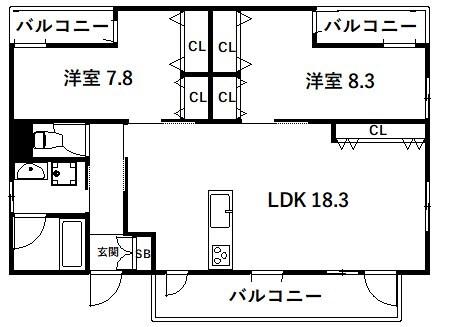 MAIN STAGE Ashiya One-Block 間取り図画像