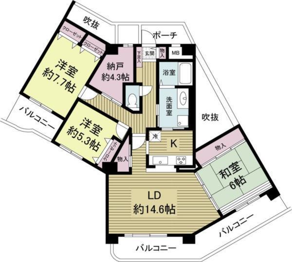 KDXレジデンス夙川ヒルズ　1番館 間取り図画像