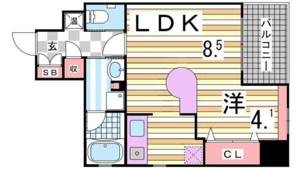 ワコーレ三宮ランドマークシティ 間取り図画像