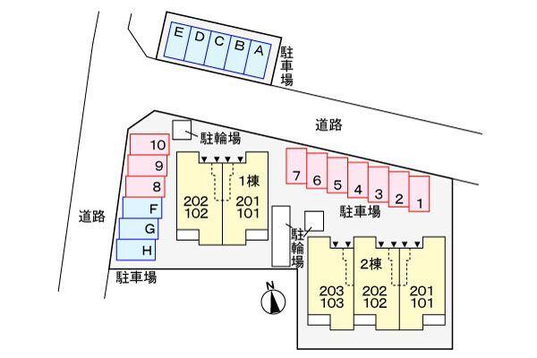 神戸市西区竜が岡アパート 駐車場