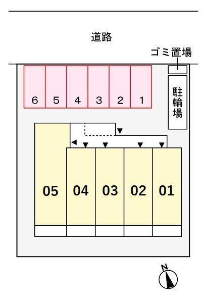王塚台7丁目アパート 駐車場