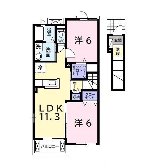 アルモニーⅡ（203） 間取り図画像