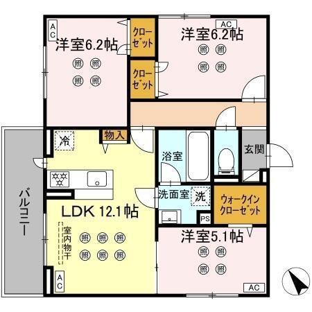 サリサ.l（303） 間取り図画像