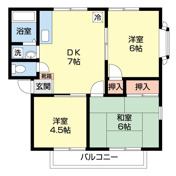 アーバン市原6号館（102） 間取り図画像