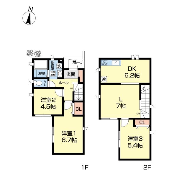 奈良輪テラスハウス（3） 間取り図画像
