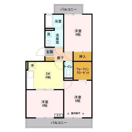ランドウィン　六番館（106） 間取り図画像