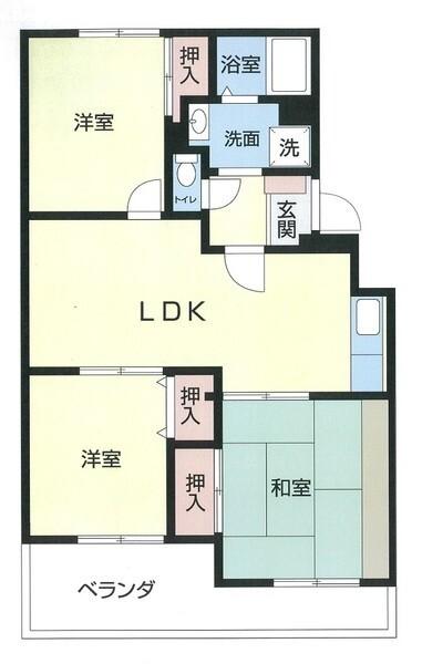 プラザ・東太田（205） 間取り図画像