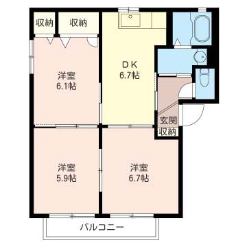 グランシャリオＣ（101） 間取り図画像