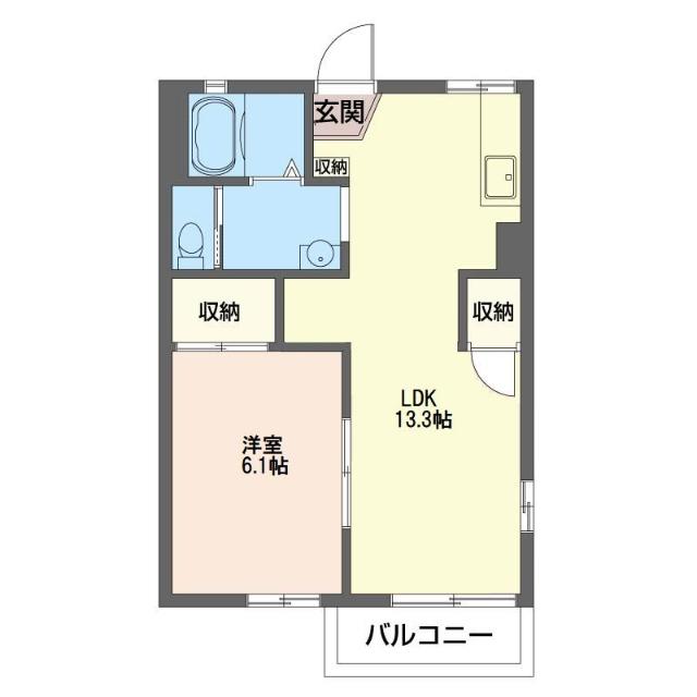 アベニュー坂田　B（101） 間取り図画像