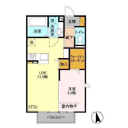 D-ROOM East（201） 間取り図画像