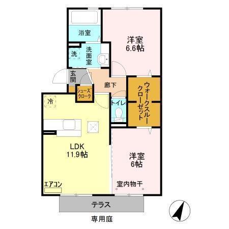 ＴＩＡＲＡ　Ⅱ（102） 間取り図画像