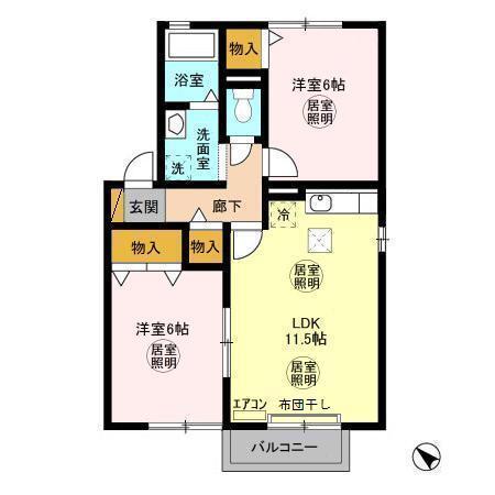 ビューラー　Ⅵ（101） 間取り図画像