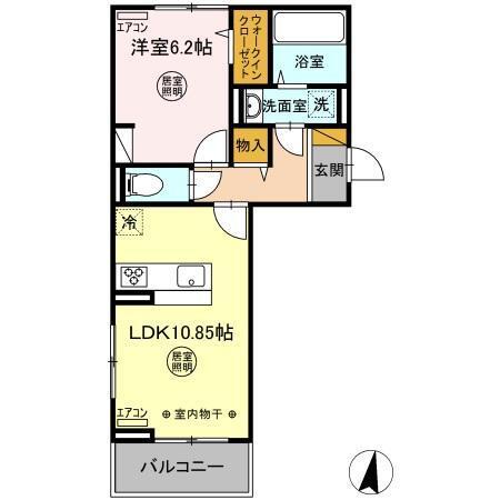 フィオーレ北子安（303） 間取り図画像