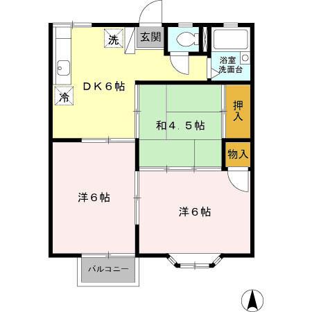 レイクヒルズ３７３　Ａ（006） 間取り図画像
