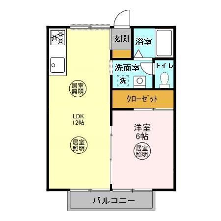 ヴェルディ清見台　ＡＢ（B202） 間取り図画像