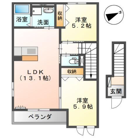 カーサ　ドゥーエ 間取り図画像