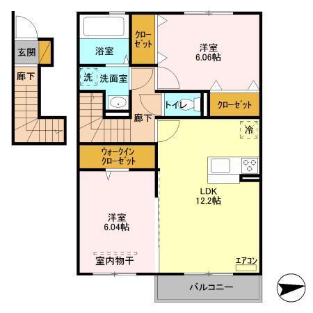 エアフォルク（202） 間取り図画像