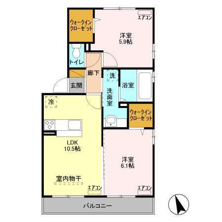 アンジュームＧ（301） 間取り図画像