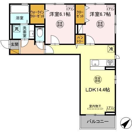 KENTA金田西（201） 間取り図画像