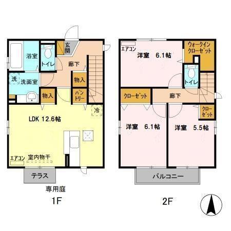 Ｃｉｅｌ（シエル）　H（H） 間取り図画像