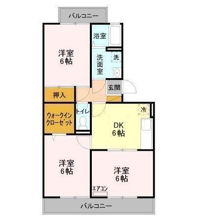 ランドウィン　六番館（205） 間取り図画像