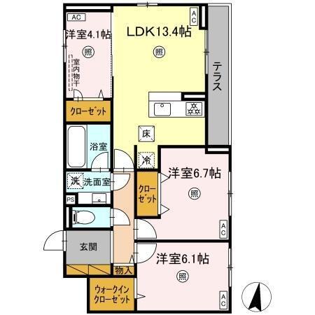 ベルニー太田（101） 間取り図画像