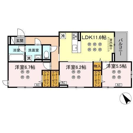 サリサ.l（302） 間取り図画像