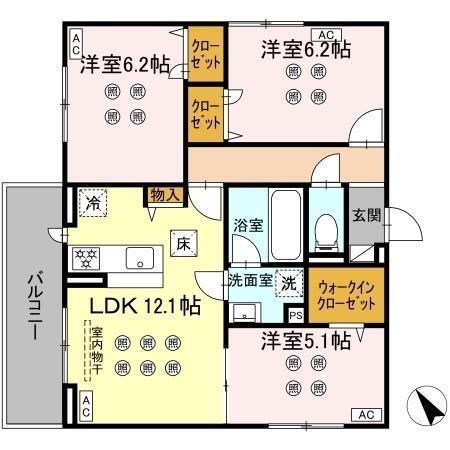 サリサ.l（103） 間取り図画像