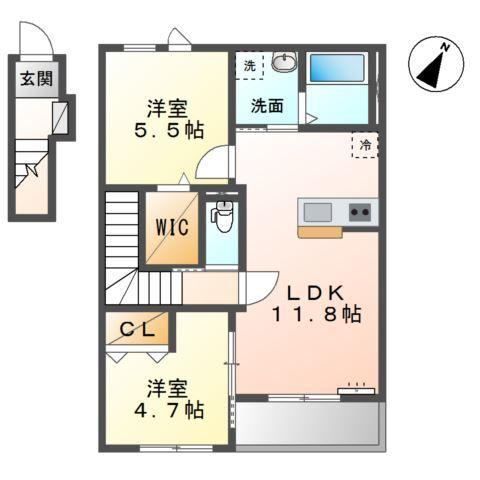 チャコールⅡ番館 間取り図画像