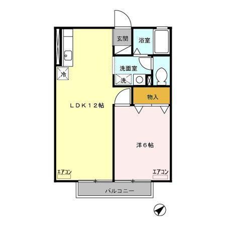 プログレ ヒノ（203） 間取り図画像