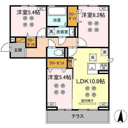 サリサ.k（101） 間取り図画像