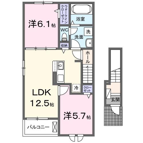 ヒカルサ富津Ⅱ（201） 間取り図画像