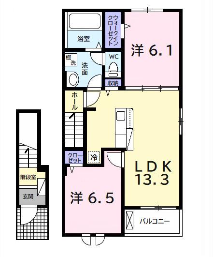 ブルジェオンフルール（205） 間取り図画像
