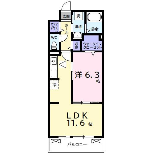 ルポン　ボヌール（103） 間取り図画像