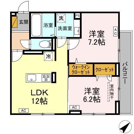 D-ROOM君塚ⅠA（302） 間取り図画像
