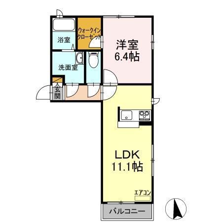 サジタリウス　A（201） 間取り図画像