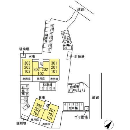サンクレールＡＢ　Ａ（301） 駐車場
