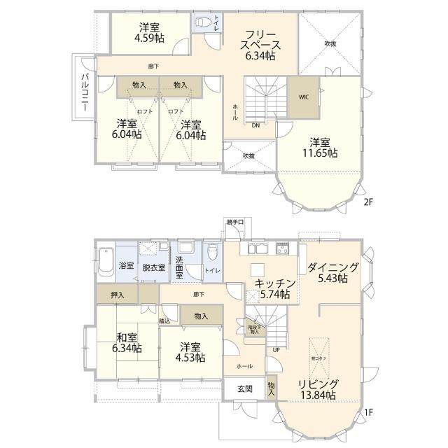 君津市北子安中古住宅 間取り図画像