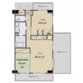 広ーいルーフバルコニー付き